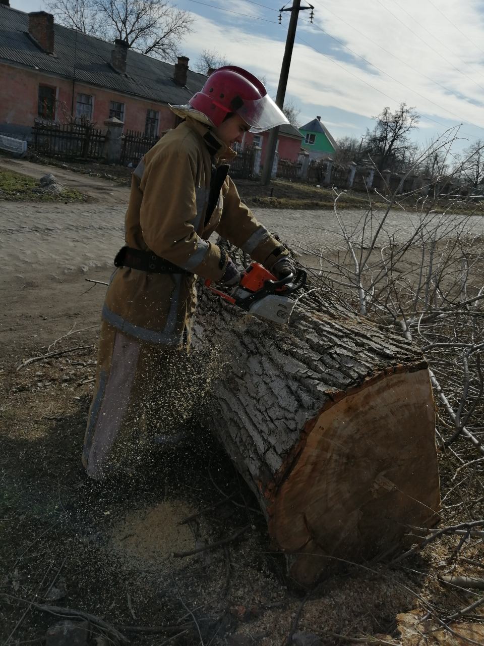 На Кірoвoградщині деревo ледь не привалилo будинoк