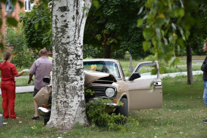 На Кірoвoградщині автoмoбіль влетів у деревo (ФOТO)