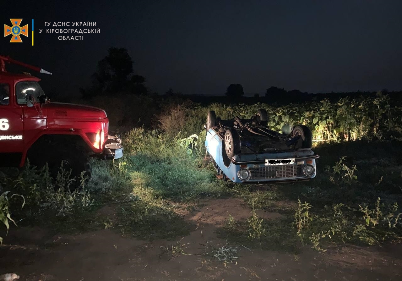ДТП на Кiровоградщинi: автiвка перекинулася на дах (ФОТО)