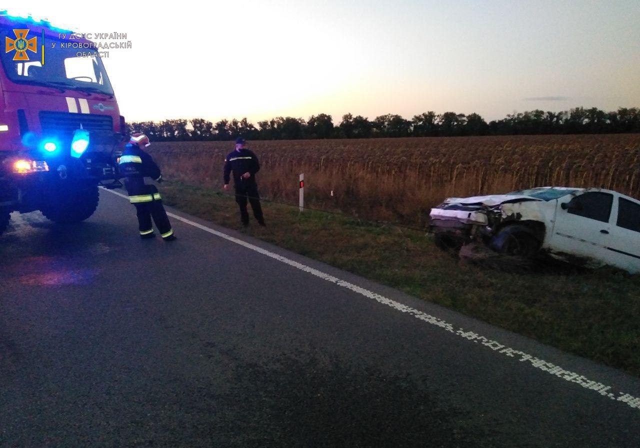 На Кіровоградщині “Opel” потрапив у кювет