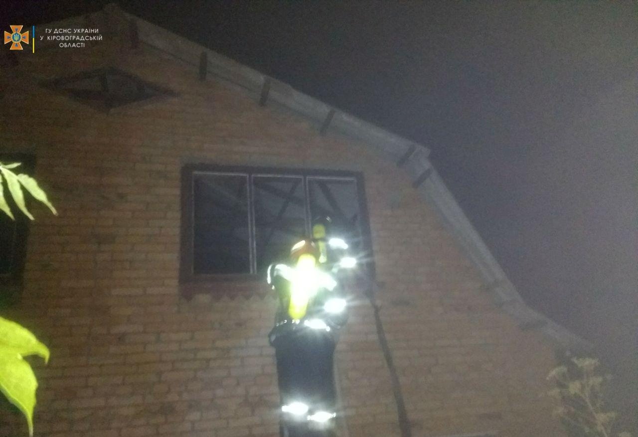 Рятувальники Кiровоградщини загасили пожежу в будинку