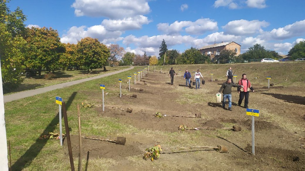 Алею слави з сакур висадили на Кiровоградщинi