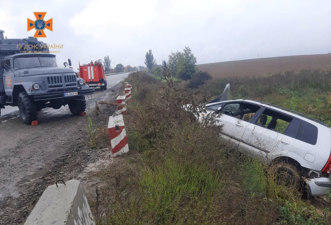 ДТП на Кiровоградщинi: одна автiвка впала у водойму, iнша в кювет