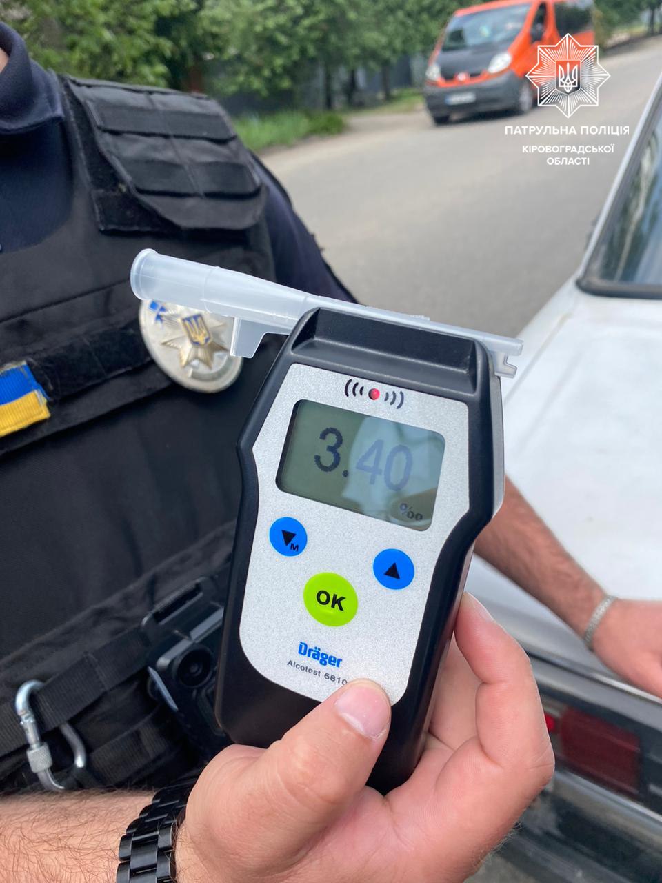 П’яного водiя затримали патрульнi Кропивницького
