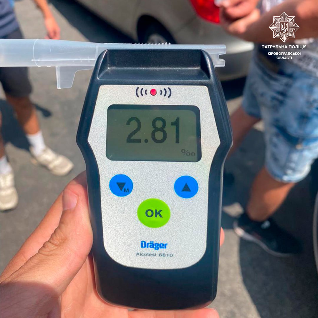 У Кропивницькому зупинили п’яного як чіп водія