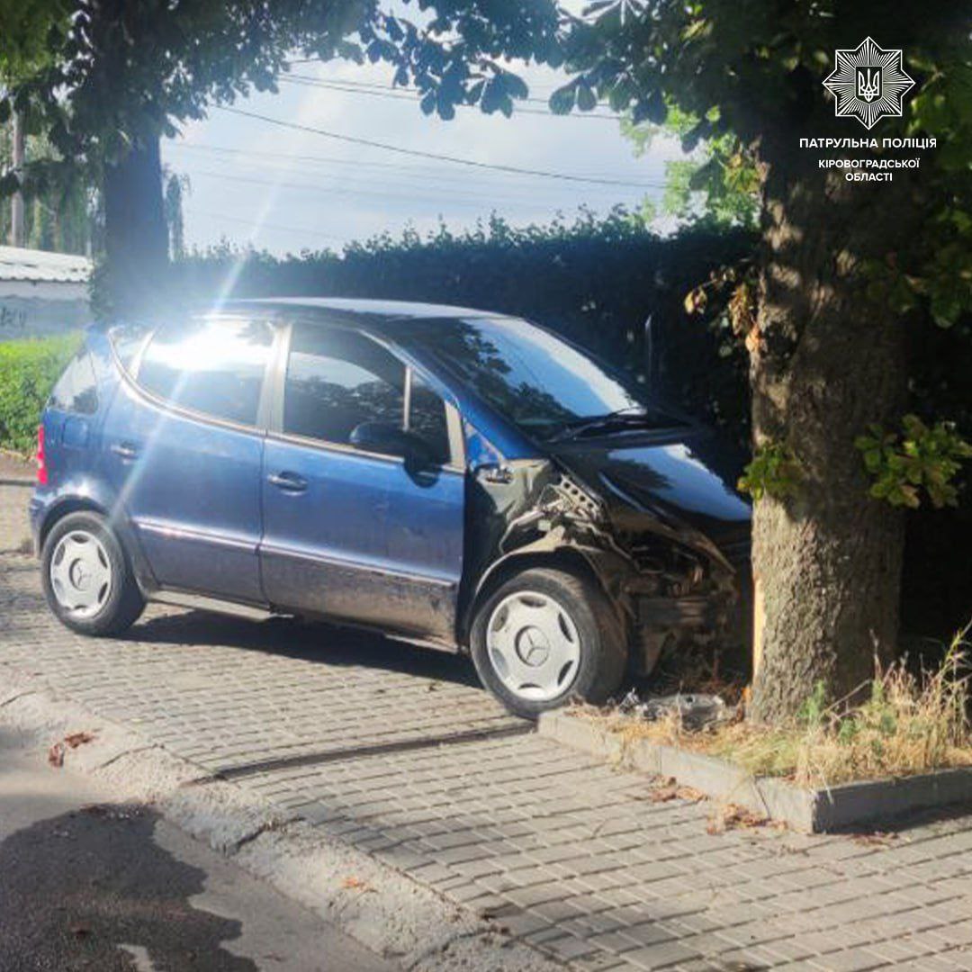 У Кропивницькому водій влетів у дерево