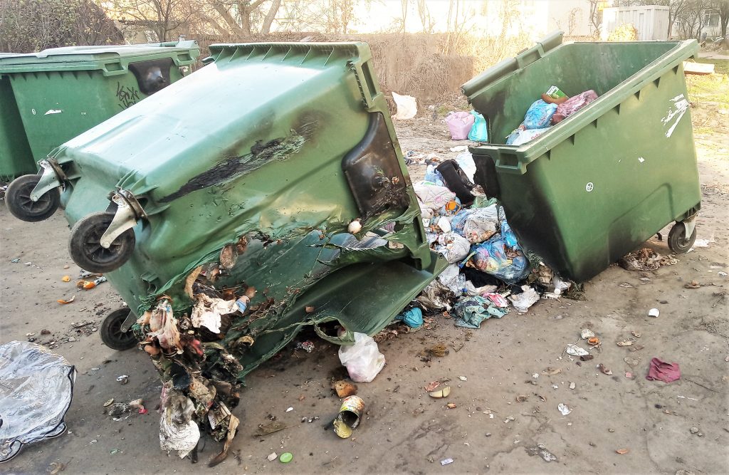У Кропивницькому спалили понад півсотні контейнерів для сміття