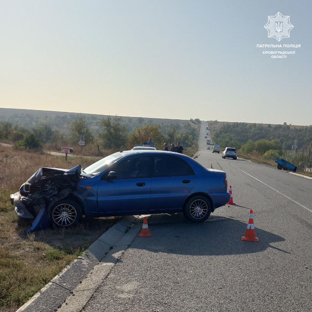 У Кропивницкому мотоциклiст зiткнувся з легковиком