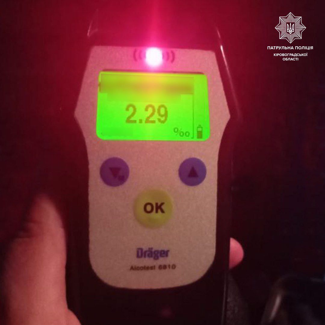П’яного водiя затримали в Кропивницькому