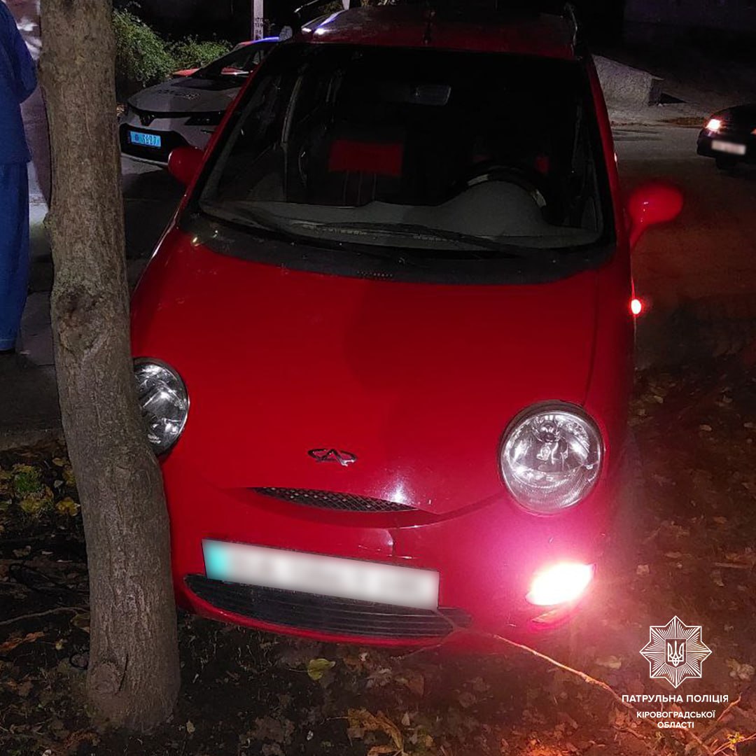П`яна водійка без прав скоїла дві ДТП у Кропивницькому