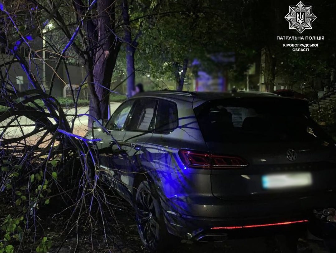 У Кропивницькому п’яний водій Volkswagen влетів в дерево
