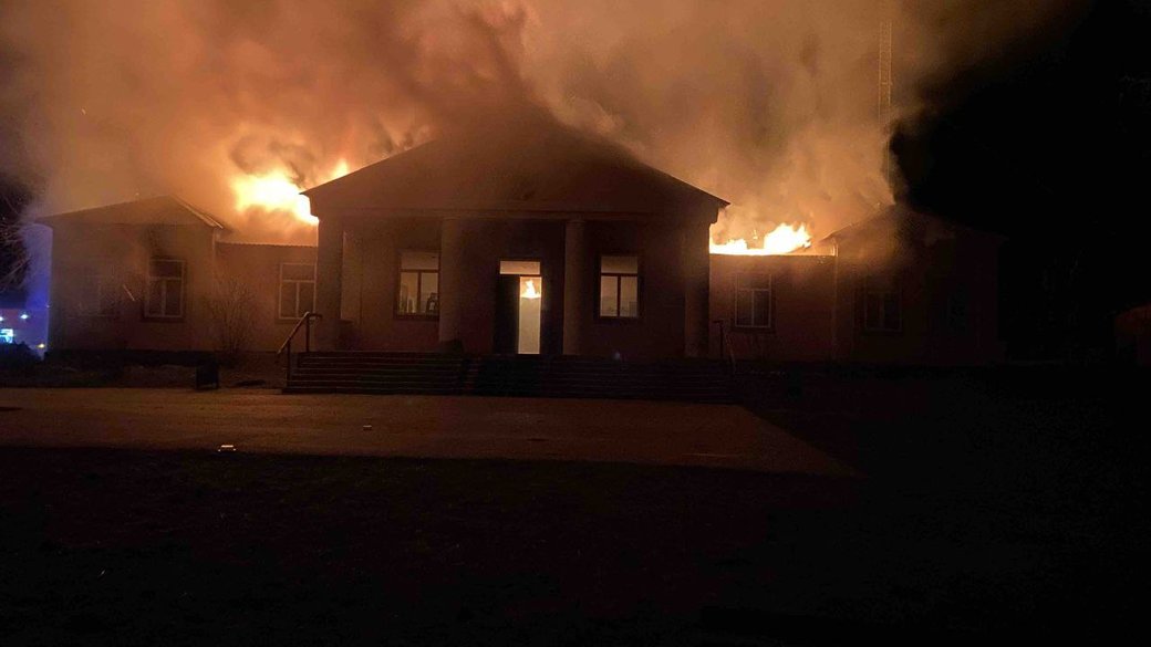 На Кіровоградщині пожежа знищила будинок культури