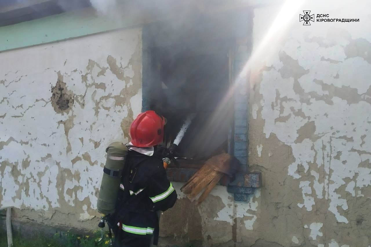На Кіровоградщині гасили чотири пожежі