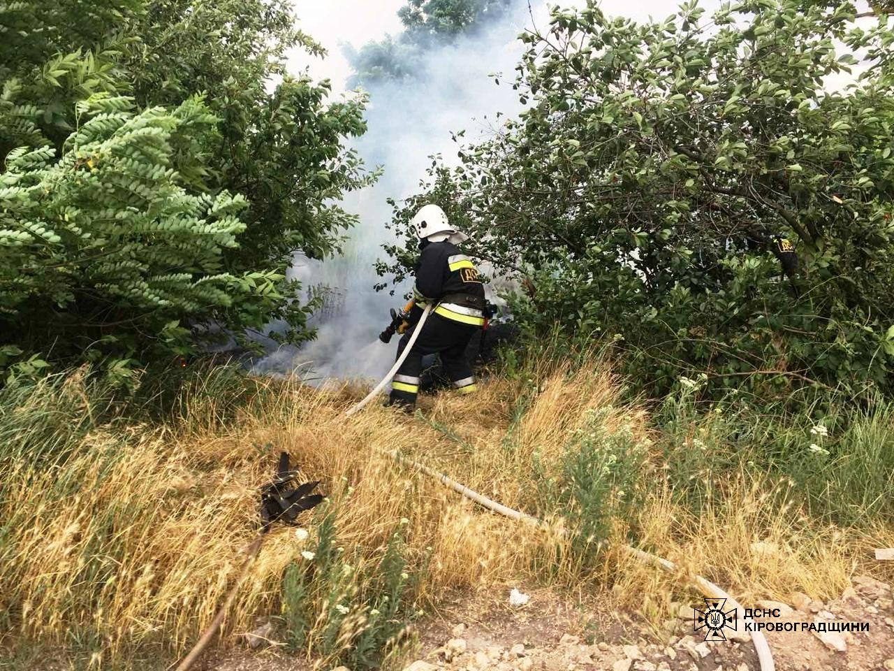 На Кіровоградщині минулої доби загасили шість пожеж
