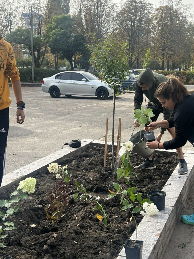 Кропивницькi студенти висадили квiткову алею