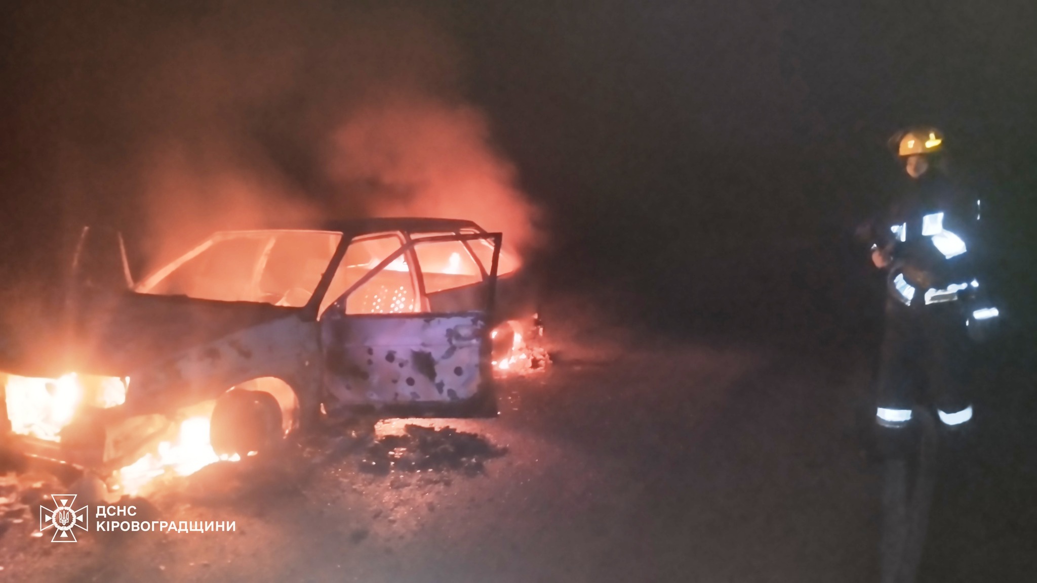 В Олександрiйському районi вщент згорiла автiвка