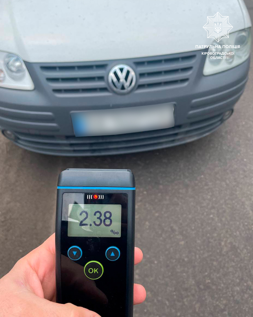 П’яний водiй їздив вулицями Кропивницького