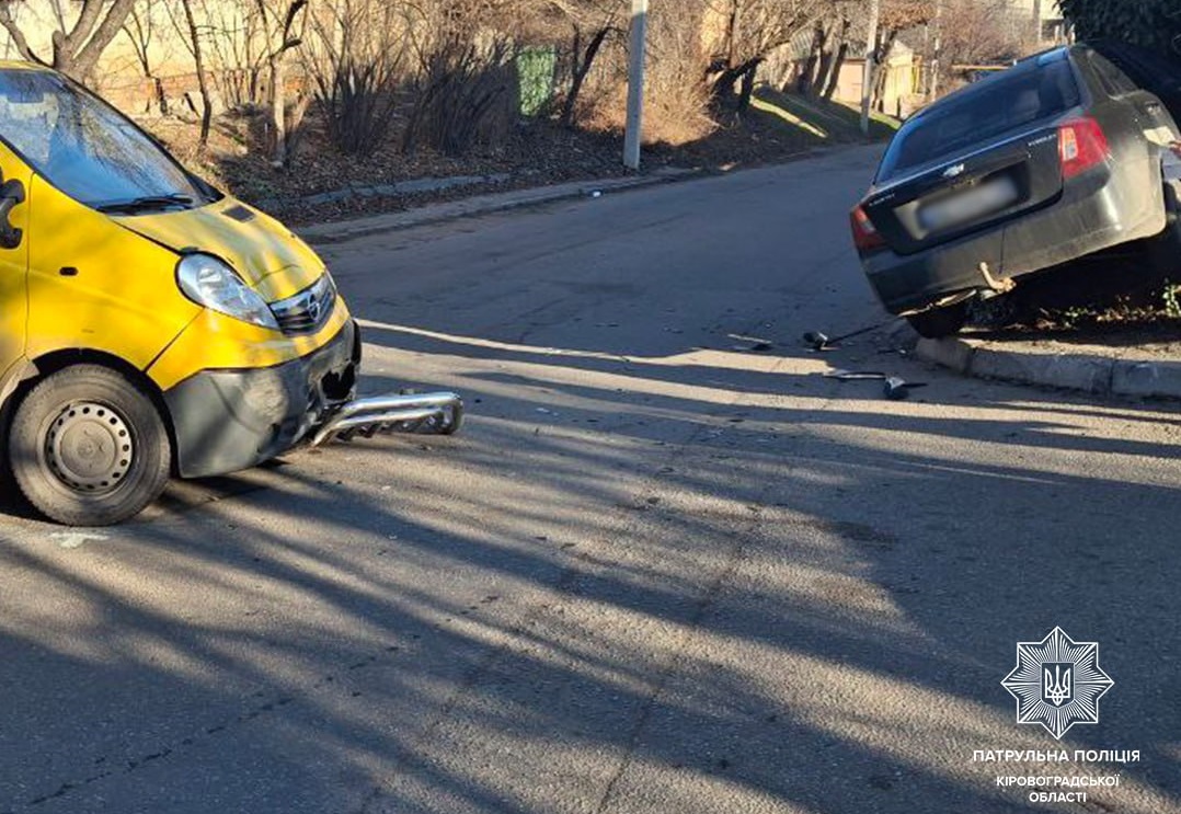 У Кропивницькому не розминулися Opel та Chevrolet