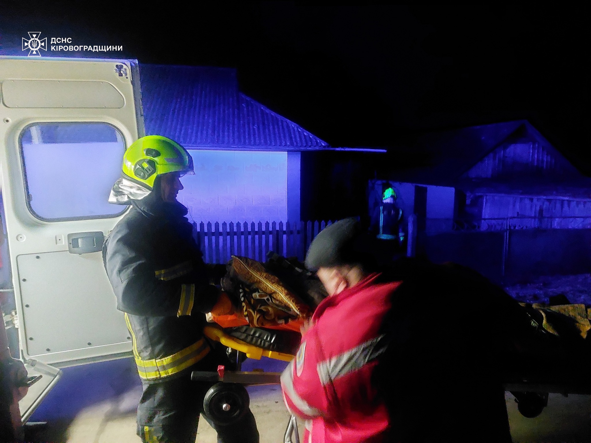 Під час пожежі на Кіровоградщині постраждав чоловік