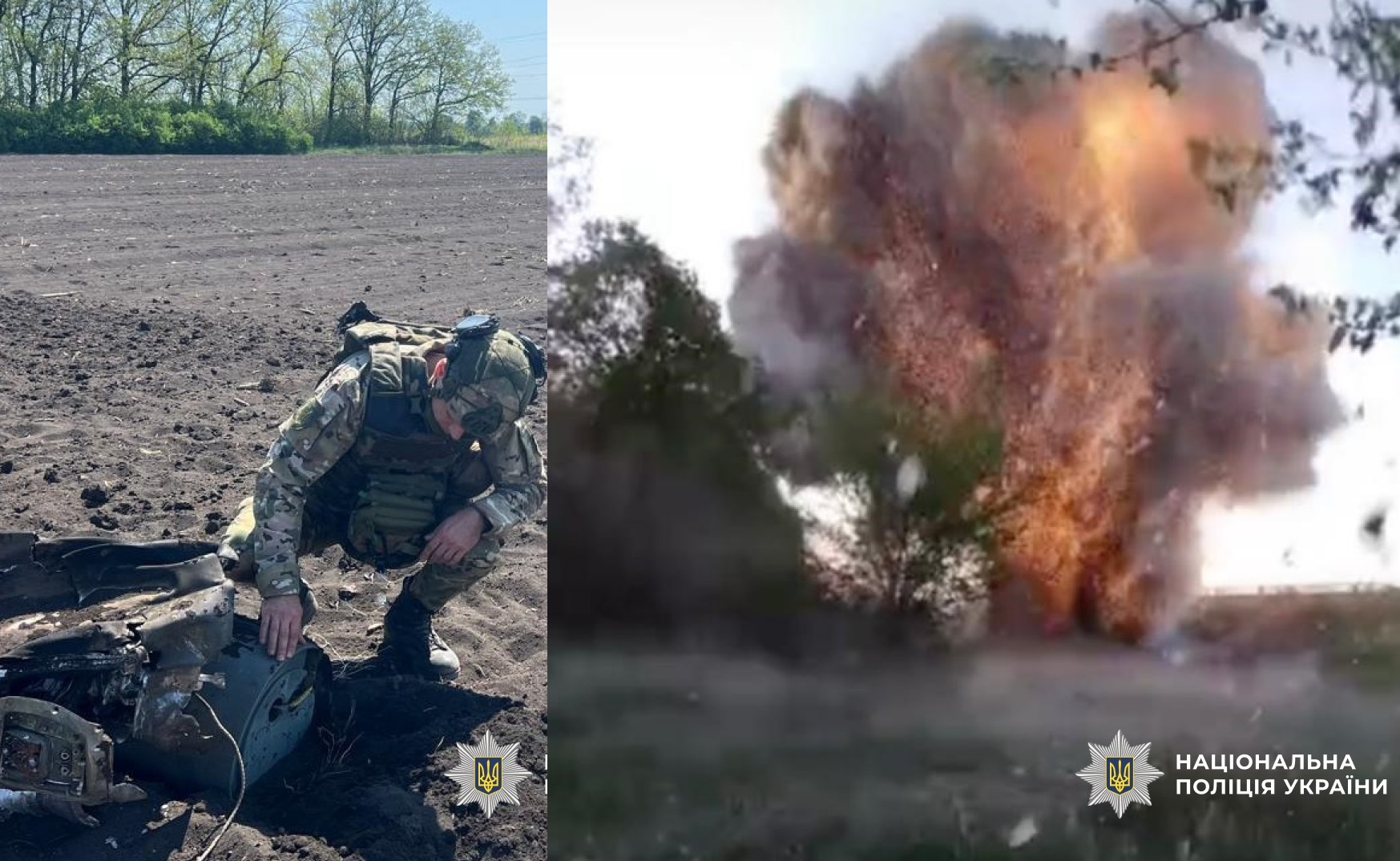 Поліцейські вибухотехніки Кіровоградщини знешкодили бойові частини ворожої ракети