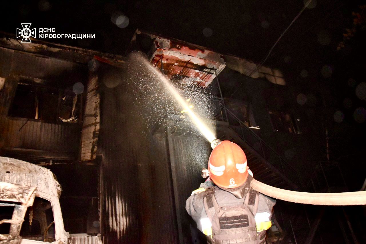У Кропивницькому лiквiдували наслiдки нiчної повiтряної атаки