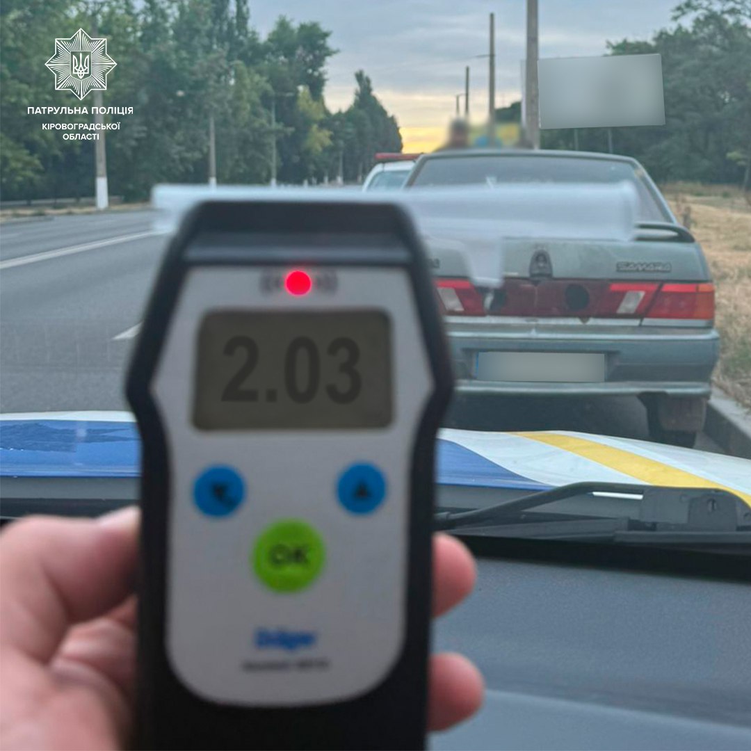 У Кропивницькому завдяки пильному громадянинові патрульні виявили п’яного керманича