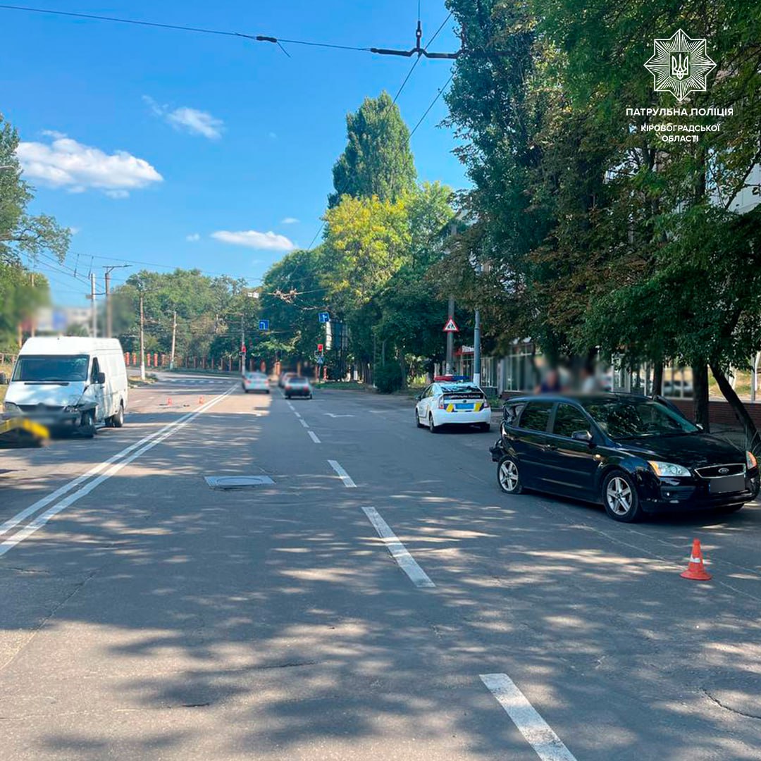 На водія, який спричинив ДТП у Кропивницькому, патрульні склали протокол