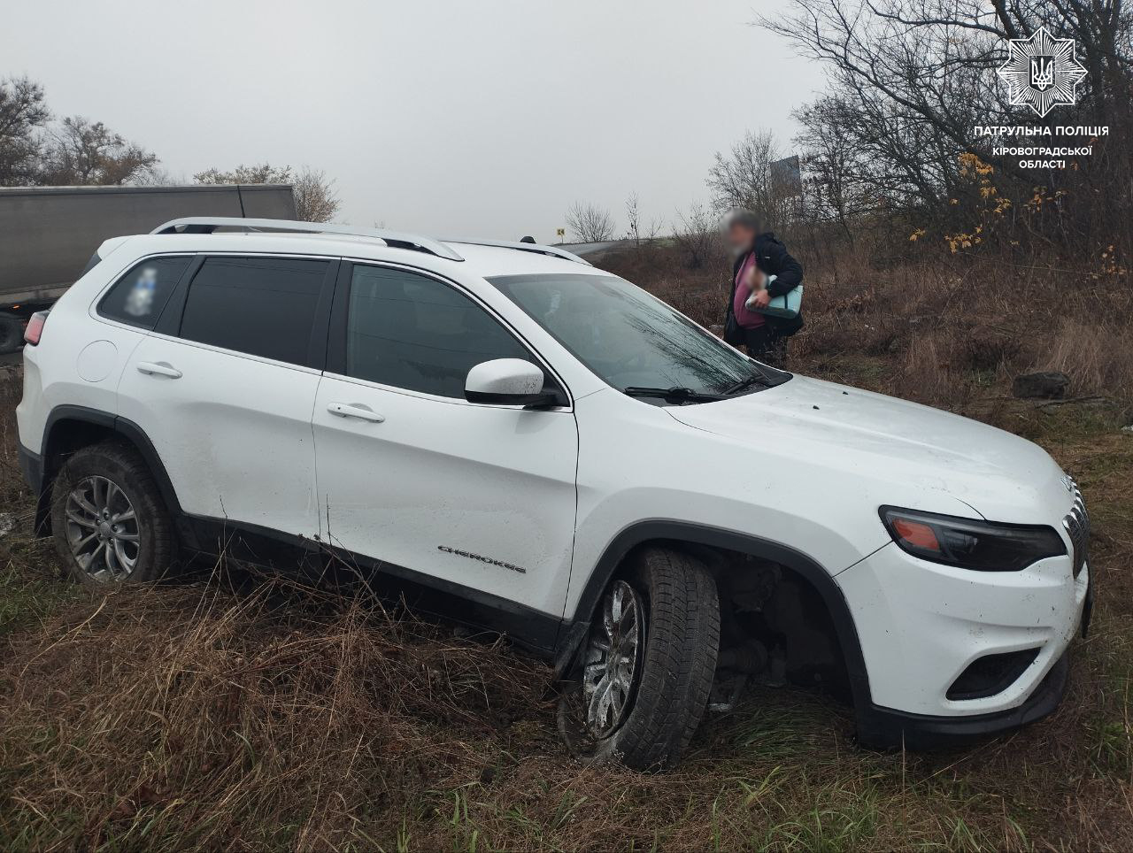 Неподалік Кропивницького Jeep вилетів з дороги