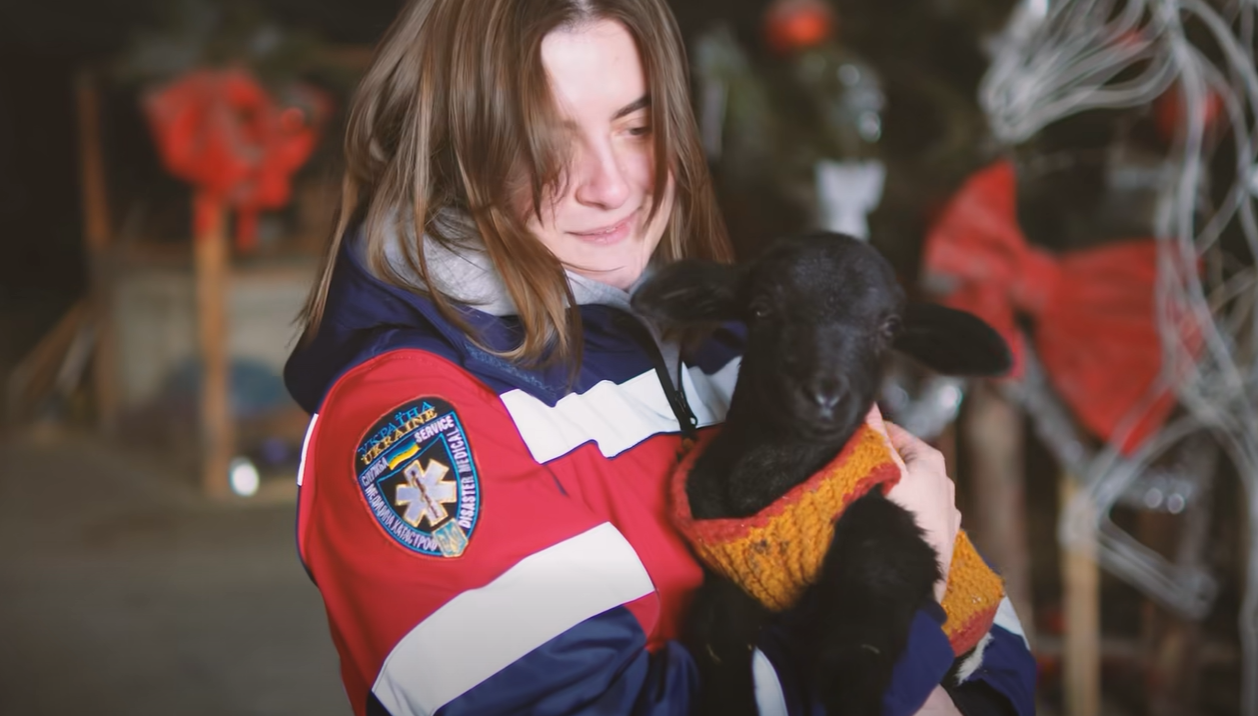 У Кропивницькому працівники екстреної медичної допомоги передали новорічні ялинки тваринам з реабілітаційного центру