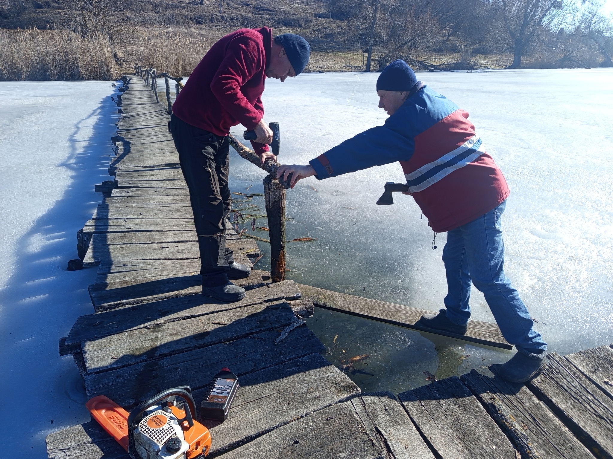 У громадi на Кiровоградщинi ремонтують мiст з iсторичною спадщиною