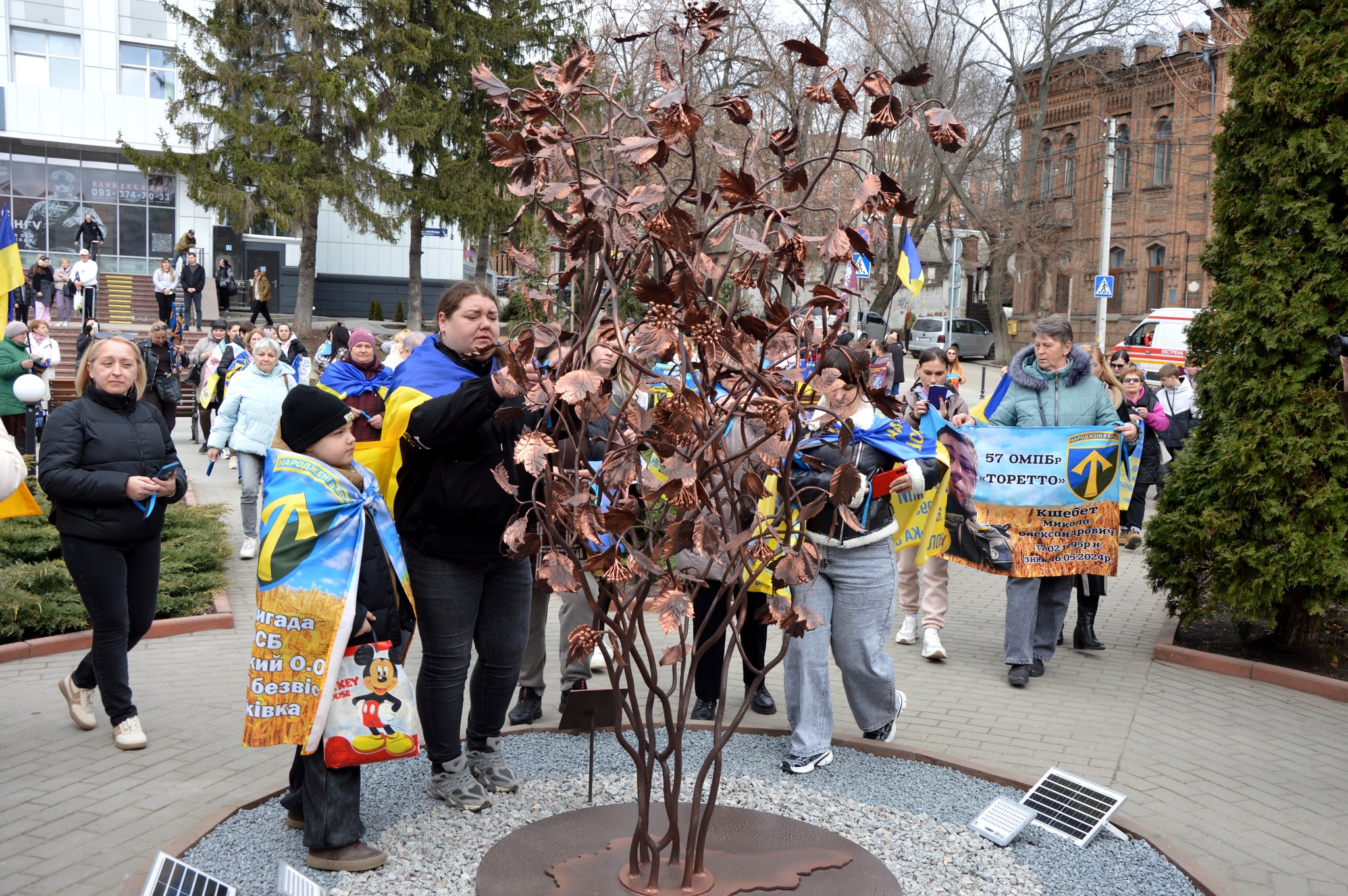 У центрі Кропивницького встановили «Калину надії», як символ віри у повернення захисників