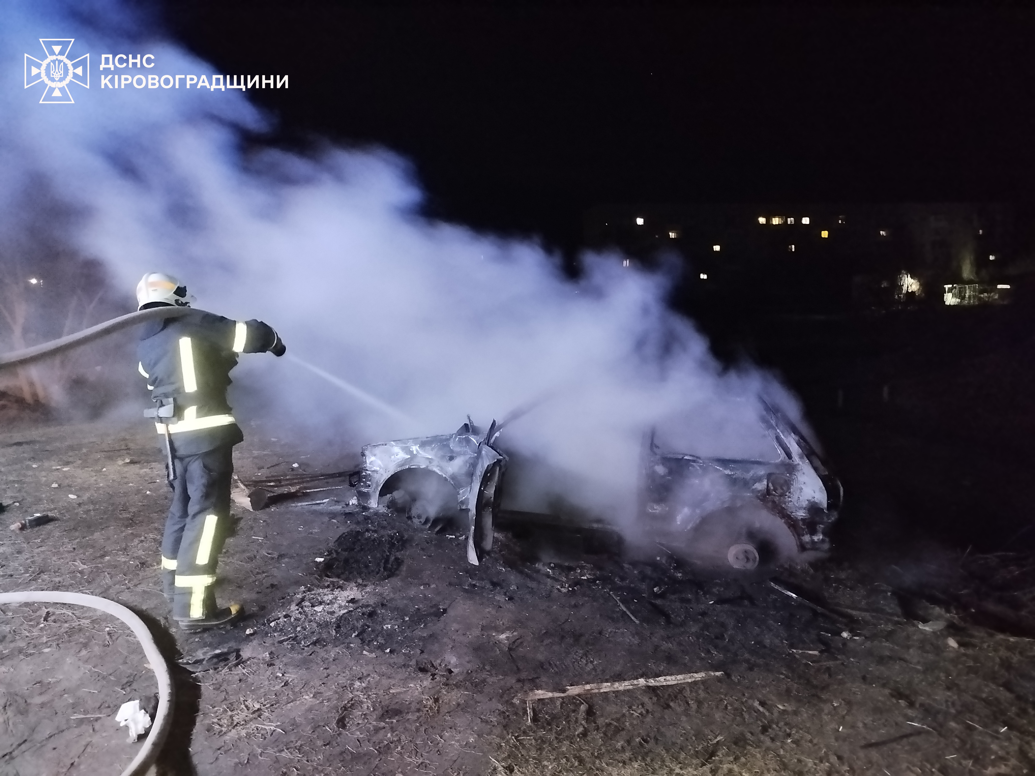 Автомобiль TOYOTA загорiвся на територiї гаражного кооперативу в Кропивницькому