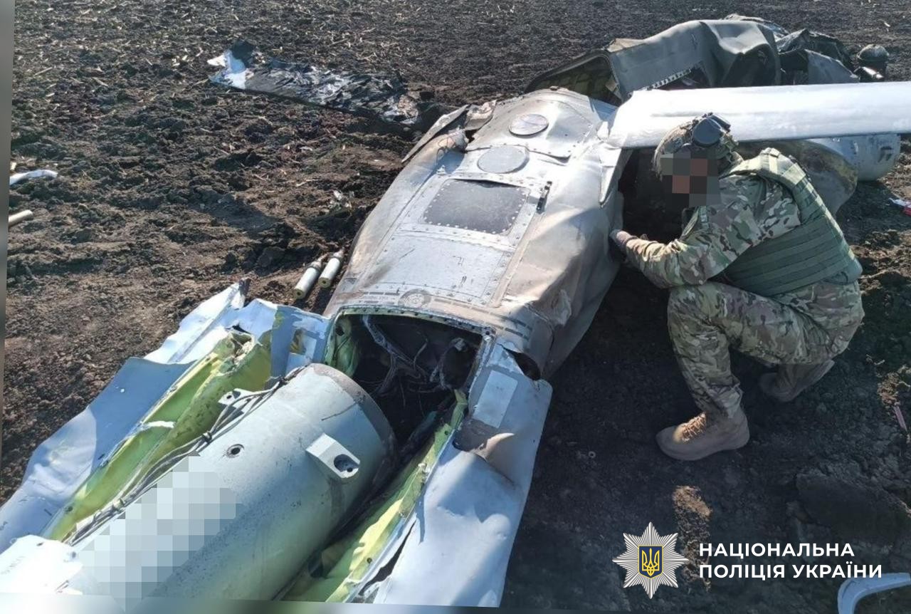 Поліцейські вибухотехніки знешкодили бойові частини ворожої ракети на Кіровоградщині