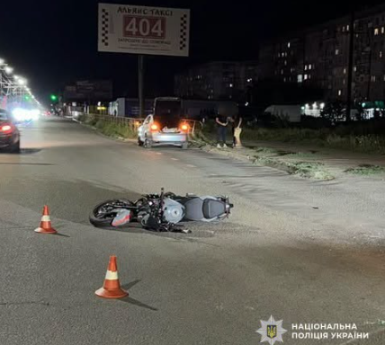 У Кропивницькому водiй “Славути” збив 21-рiчного мотоциклiста